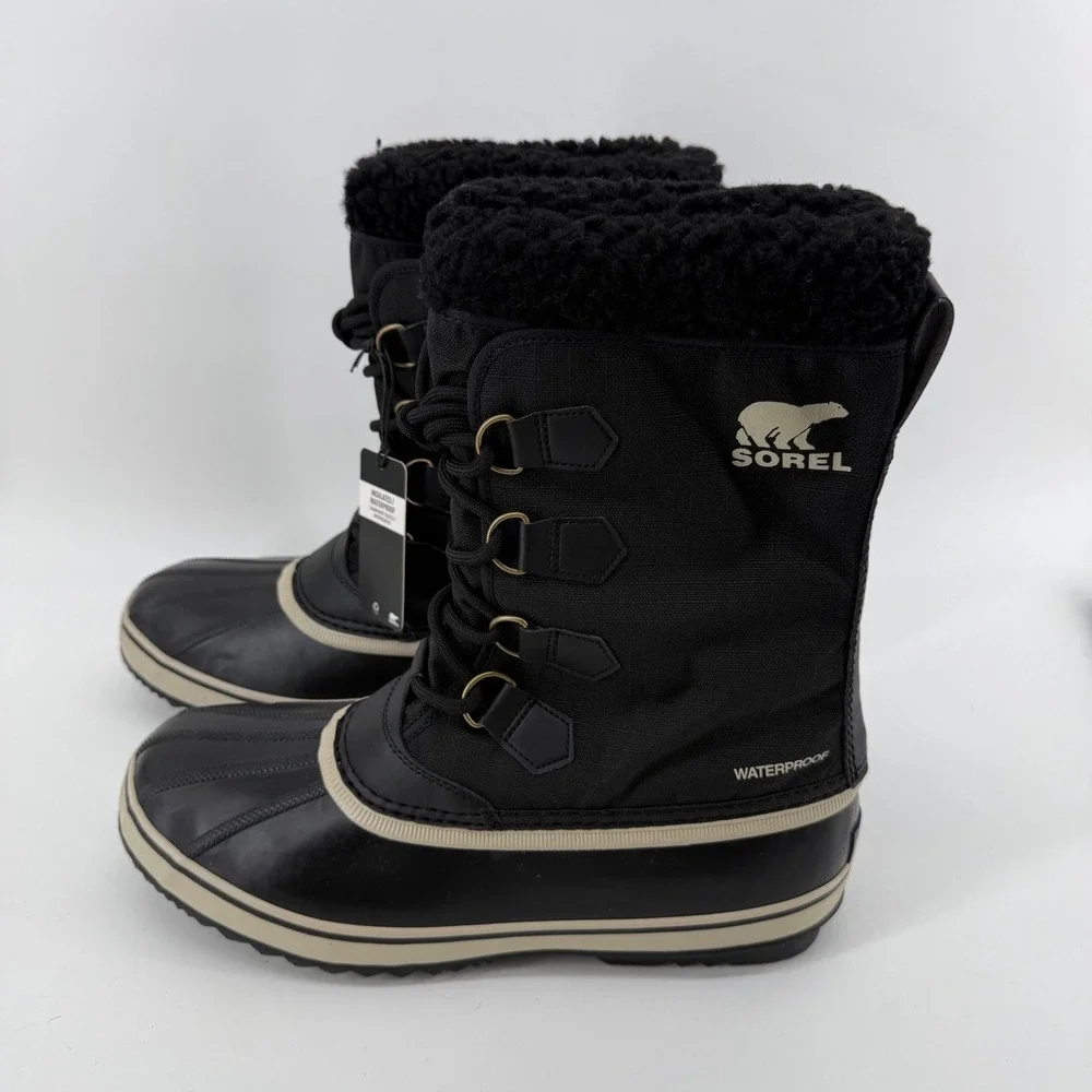 Sorel 1964 Pac Nylon WP Mens Black Ancient‎ Fossil Waterproof Winter Boots 12